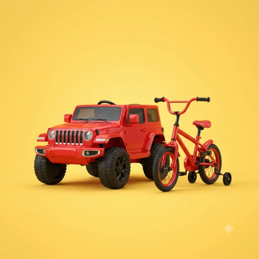 Kids ride-on cars and bikes