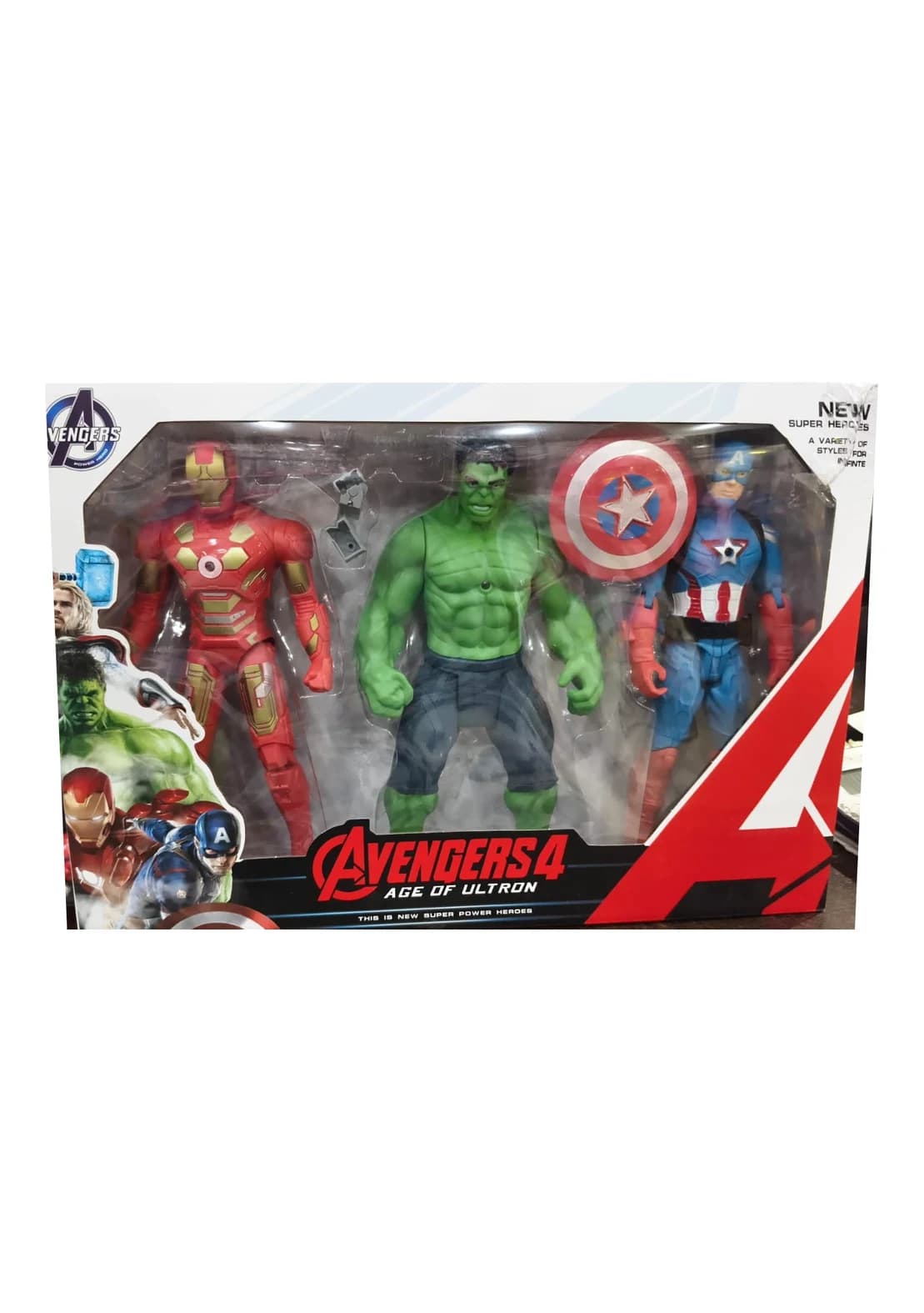 Avengers 4 Age of Ultron three figure set with Iron Man, Hulk and Captain America
