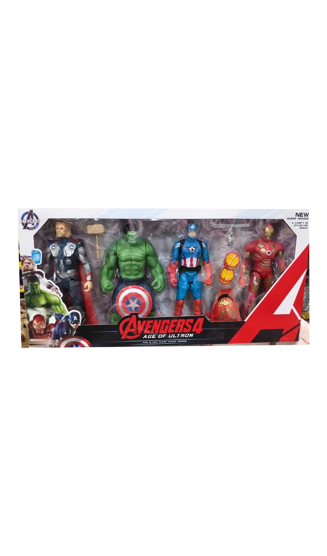 Avengers 4 Age of Ultron four figure set with Thor, Hulk, Captain America and Iron Man