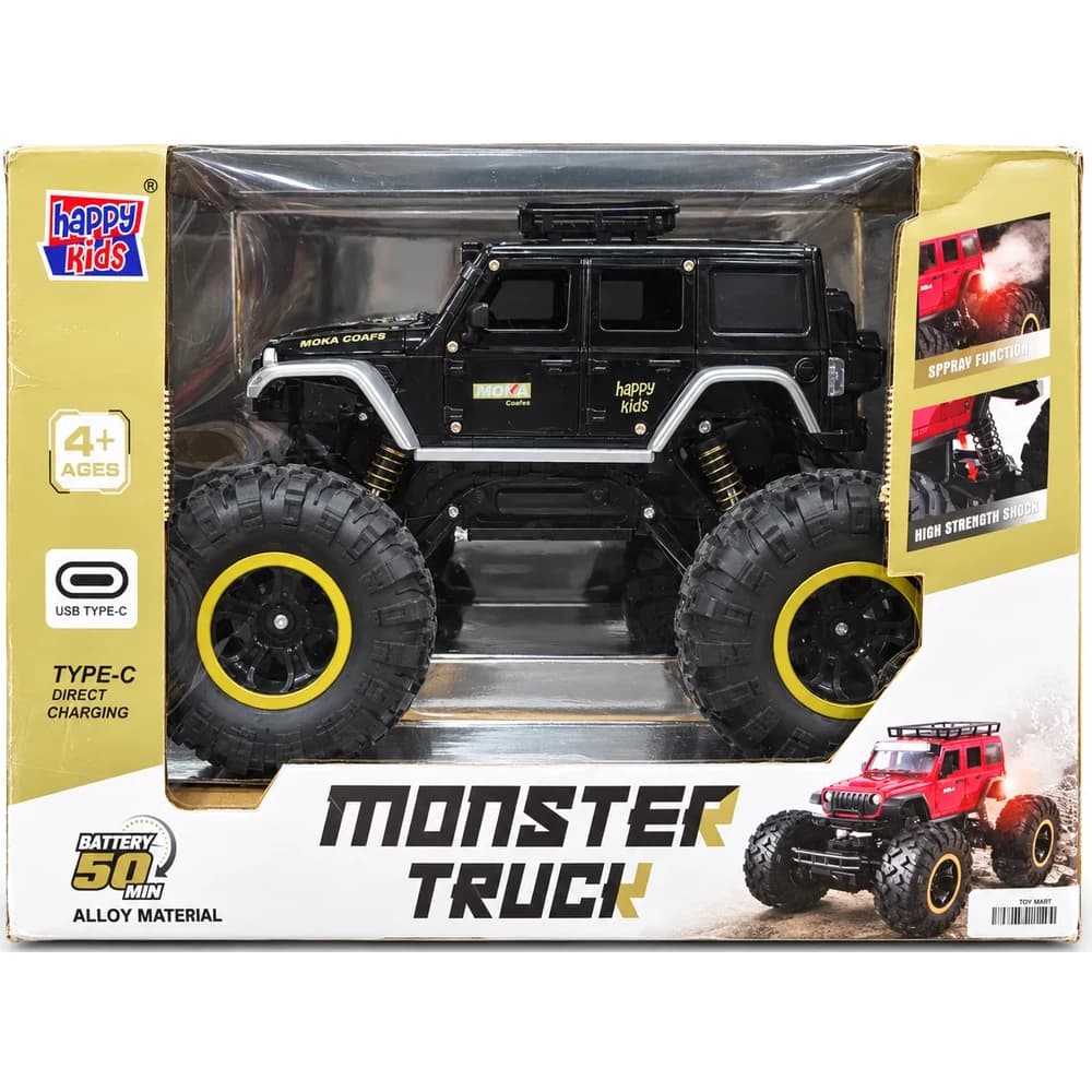 Happy Kids black monster truck remote control car in retail box