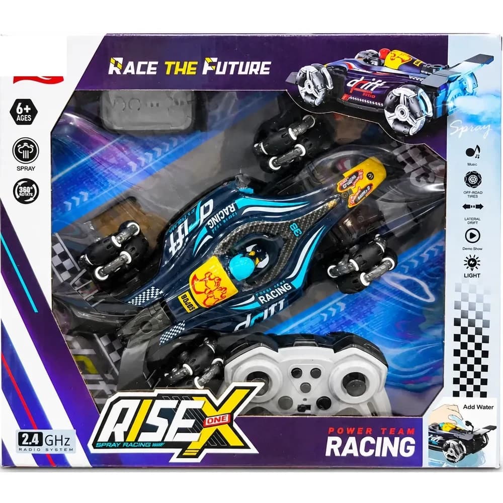 Rise X Spray Racing drift remote control car with 2.4 GHz controller in retail box